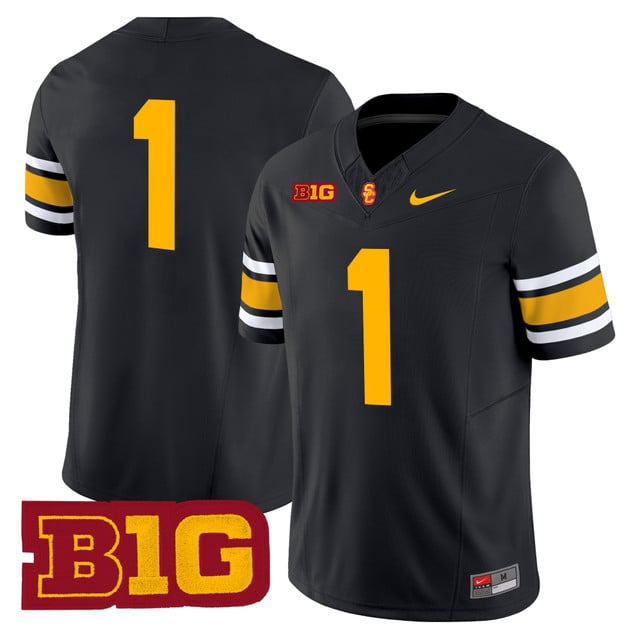 Men's USC Trojans Throwback 2025 Vapor Limited Jersey BLACK#1
