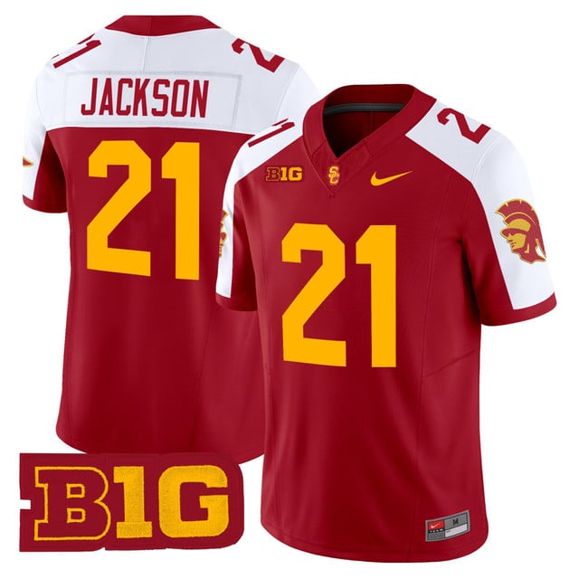 Men's USC Trojans Throwback 2025 Vapor Limited Jersey CARDINAL ALTERNATE#21 BRYAN JACKSON