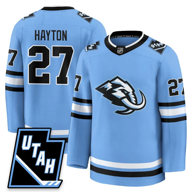 Men's Utah Hockey ‘Mammoth’ 2025 Limited Jersey BLUE #27 BARRETT HAYTON.webp