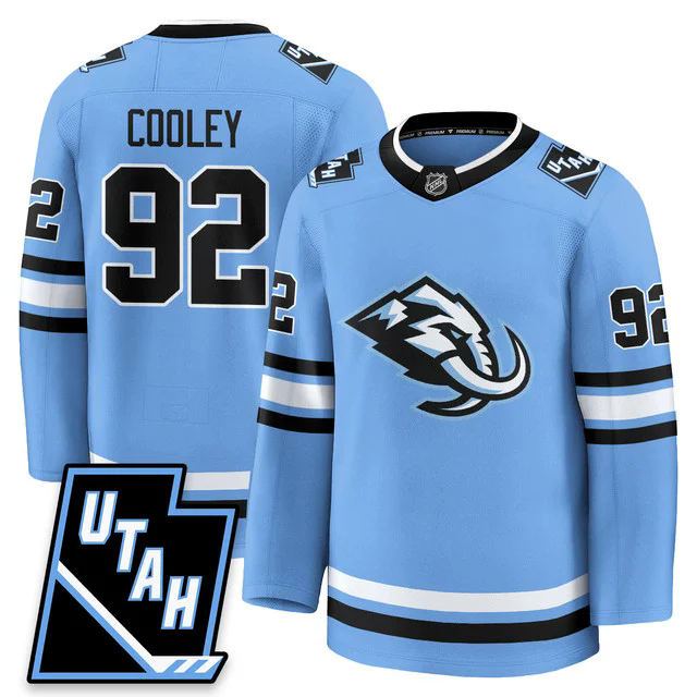 Men's Utah Hockey ‘Mammoth’ 2025 Limited Jersey BLUE #92 LOGAN COOLEY.webp
