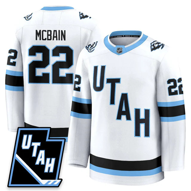 Men's Utah Hockey ‘Mammoth’ 2025 Limited Jersey WHITE #22 JACK MCBAIN.webp
