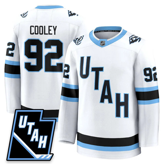 Men's Utah Hockey ‘Mammoth’ 2025 Limited Jersey WHITE #92 LOGAN COOLEY.webp