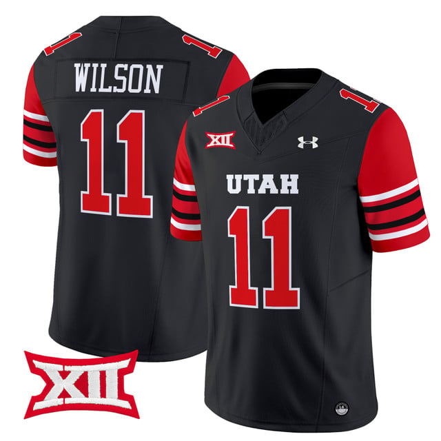 Men's Utah Utes 2025 Vapor Limited Jersey black #11 Isaac Wilson