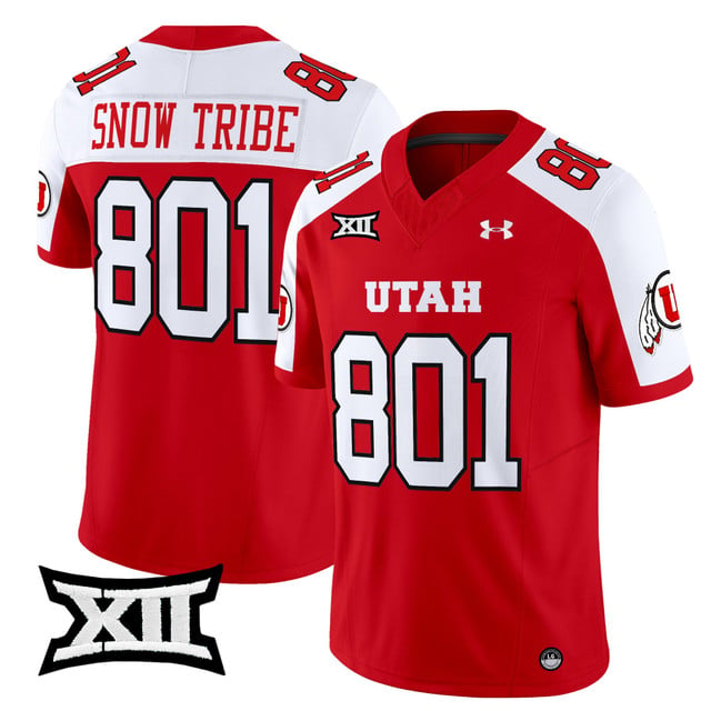 Men's Utah Utes 2025 Vapor Limited Jersey red #801 Snow Tribe