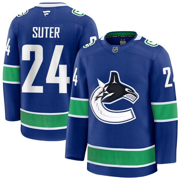 Men's Vancouver Canucks #24 Pius Suter Fanatics Home Blue Player Jersey 