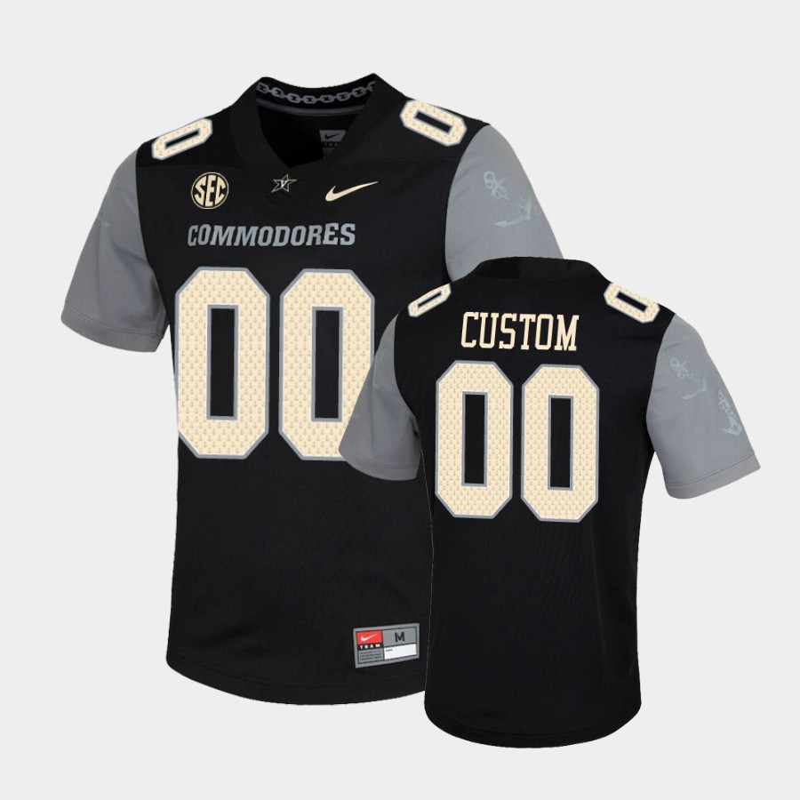 Men's Vanderbilt Commodores Custom Nike 2020 Black Untouchable College Game Football 