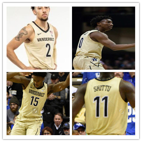 Men's Vanderbilt Commodores Custom Nike 2020 Gold College Game Basketball Jersey 