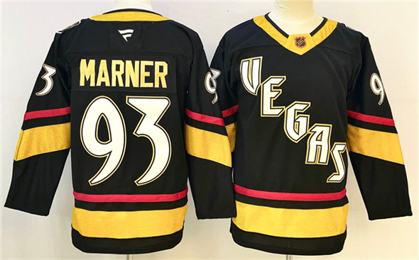 Men's Vegas Golden Knights #93 Mitch Marner Black 2024-25 Stitched Hockey Jersey