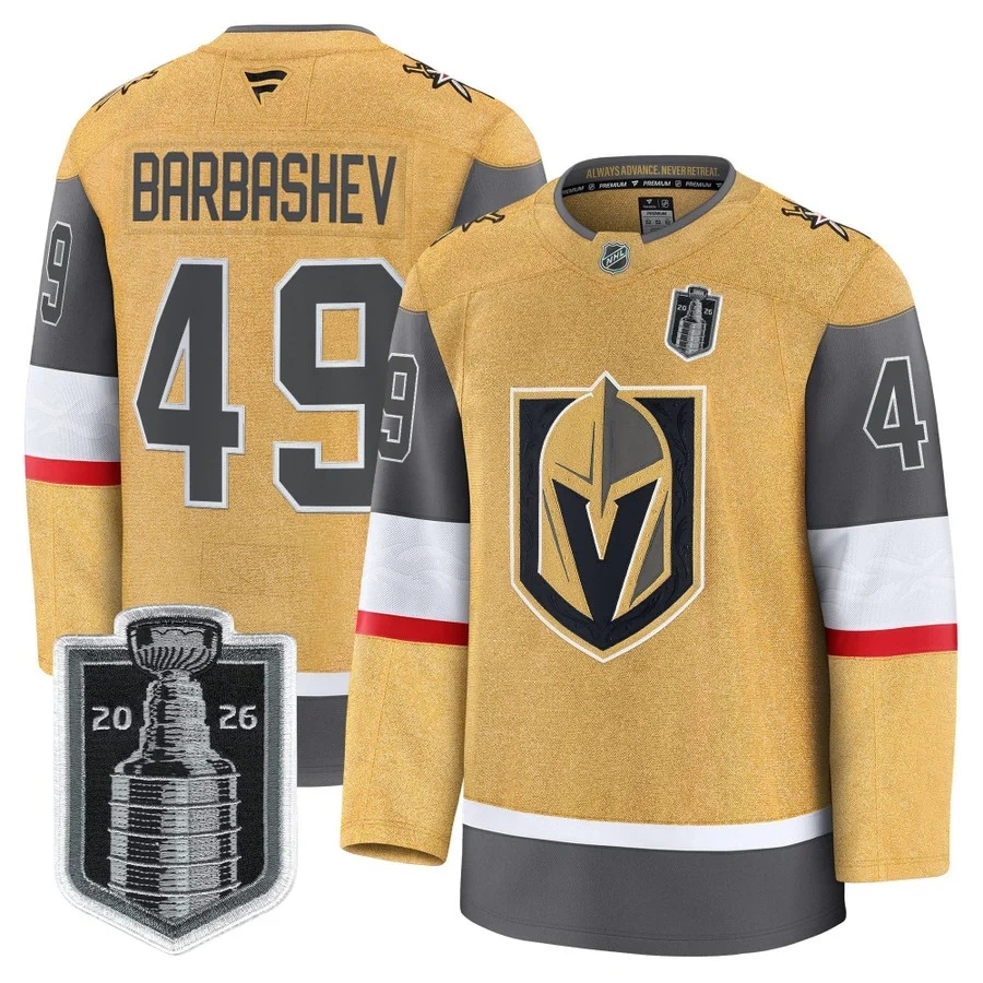 Men's Vegas Golden Knights 2026 Stanley Cup Patch Premium Jersey #49 IVAN BARBASHEV