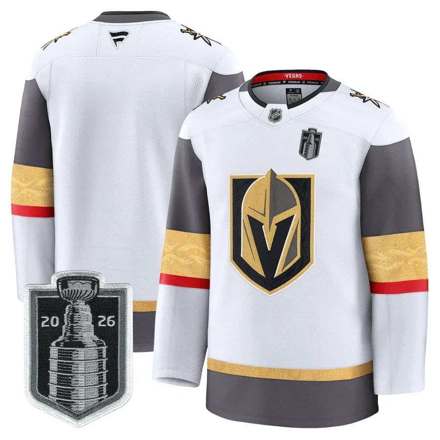 Men's Vegas Golden Knights 2026 Stanley Cup Patch Premium Jersey WHITE BLANK