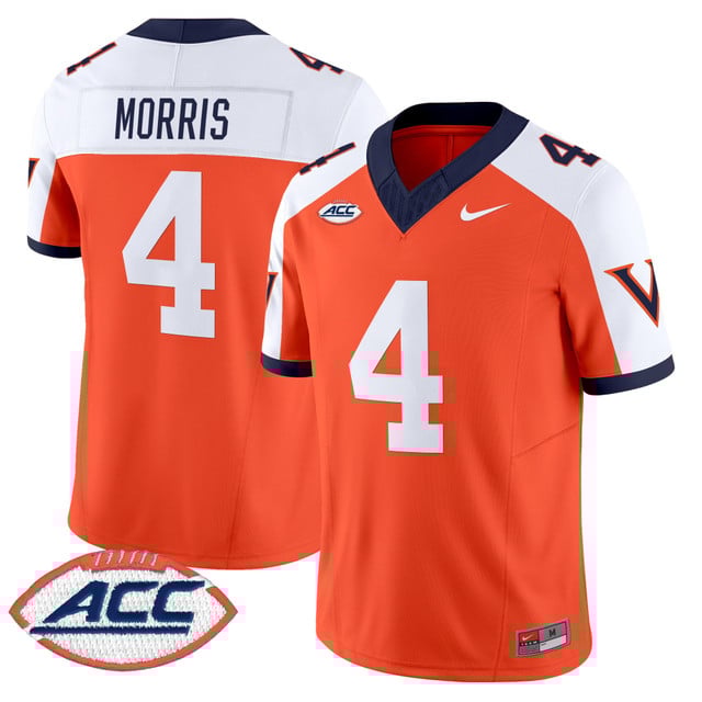 Men's Virginia Cavaliers 1995 Throwbacks Vapor Limited Jersey alternate #4 Chandler Morris