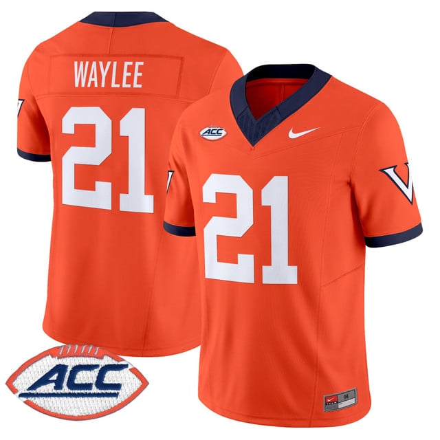 Men's Virginia Cavaliers 1995 Throwbacks Vapor Limited Jersey orange #21 Harrison Waylee