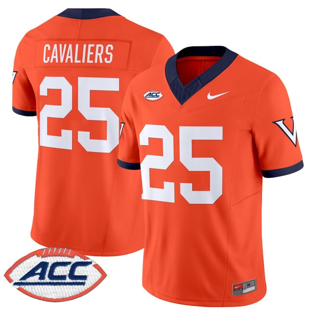 Men's Virginia Cavaliers 1995 Throwbacks Vapor Limited Jersey orange #25 Cavaliers