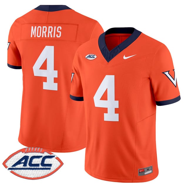 Men's Virginia Cavaliers 1995 Throwbacks Vapor Limited Jersey orange #4 Chandler Morris