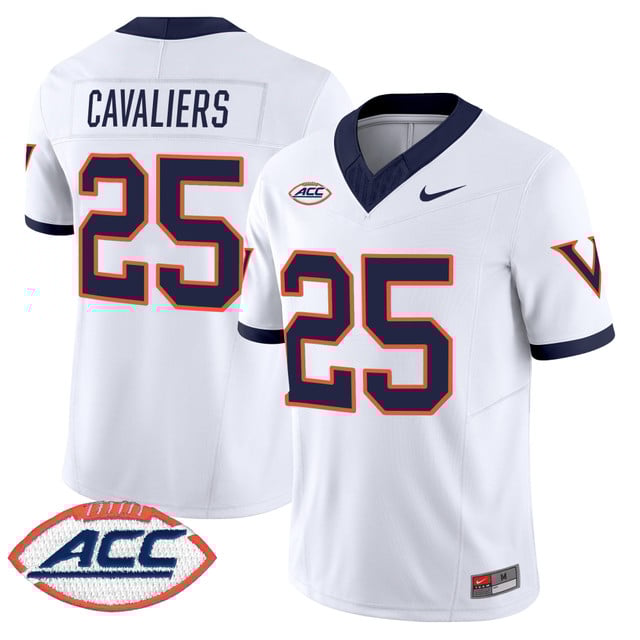Men's Virginia Cavaliers 1995 Throwbacks Vapor Limited Jersey white #25 Cavaliers
