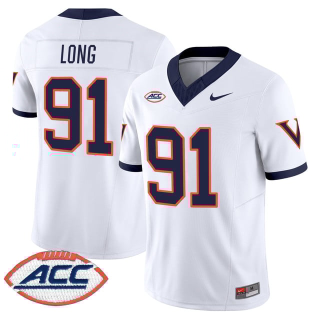 Men's Virginia Cavaliers 1995 Throwbacks Vapor Limited Jersey white #91 Chris Long