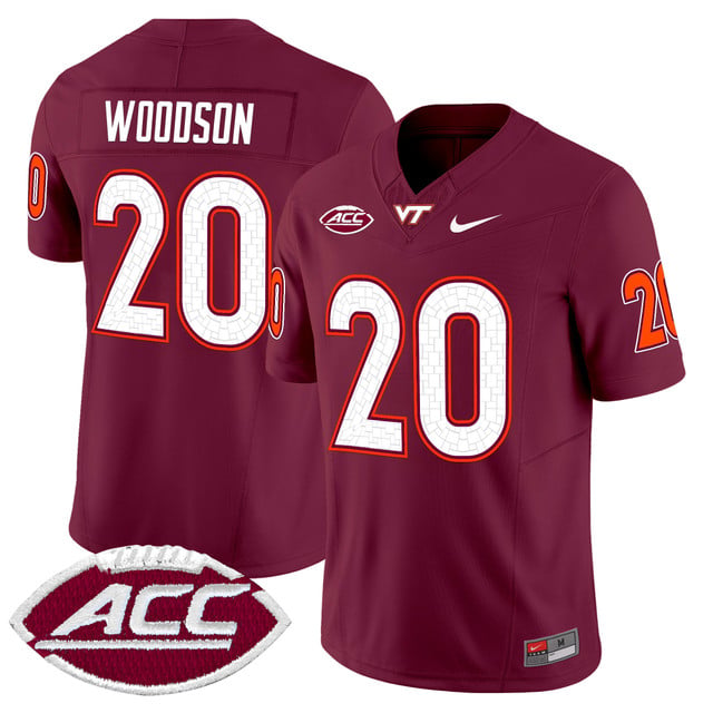 Men's Virginia Tech Hokies 2025 Vapor Limited Jersey #20 Caleb Woodson