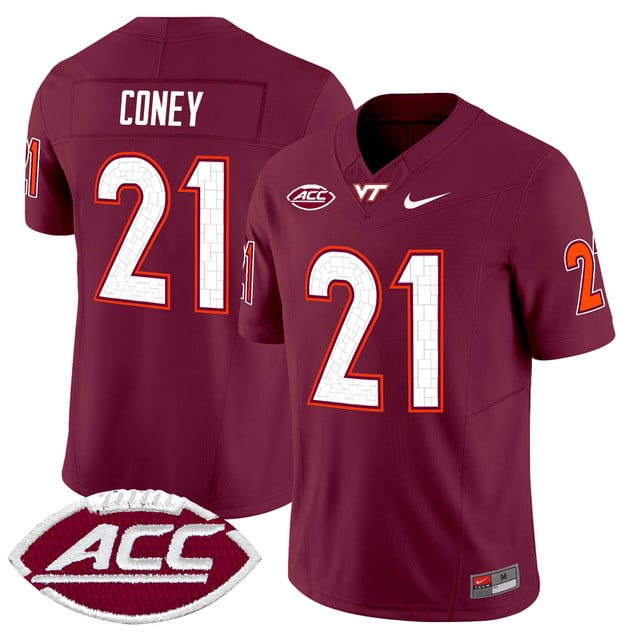 Men's Virginia Tech Hokies 2025 Vapor Limited Jersey #21 Jeremiah Coney