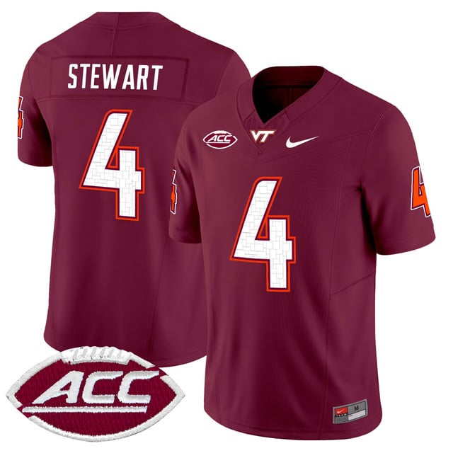 Men's Virginia Tech Hokies 2025 Vapor Limited Jersey #4 Terion Stewart
