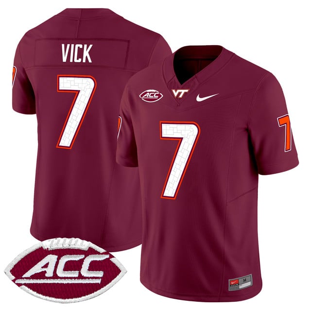 Men's Virginia Tech Hokies 2025 Vapor Limited Jersey #7 Michael Vick
