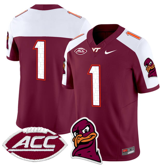 Men's Virginia Tech Hokies 2025 Vapor Limited Jersey maroon #1
