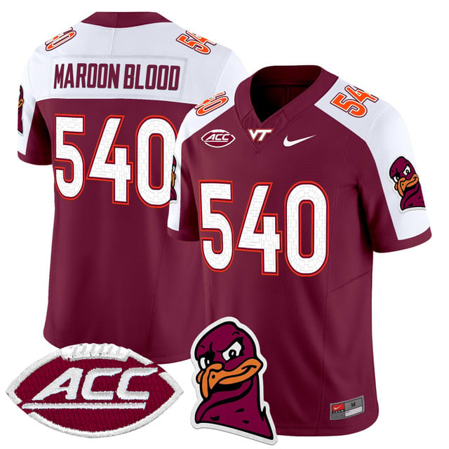 Men's Virginia Tech Hokies 2025 Vapor Limited Jersey maroon #540 Maroon Blood