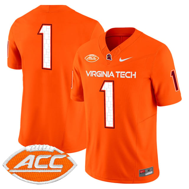 Men's Virginia Tech Hokies 2025 Vapor Limited Jersey orange #1