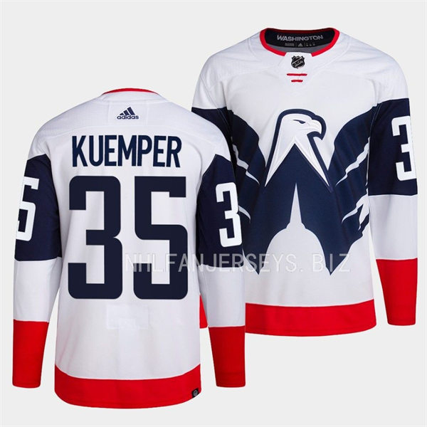 Men's Washington Capitals #35 Darcy Kuemper 2023 NHL Stadium Series Game Jersey White