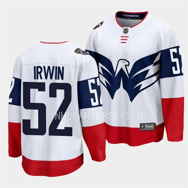 Men's Washington Capitals #52 Matt Irwin 2023 Stadium Series Player Jersey White