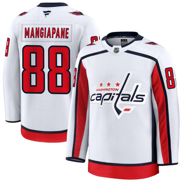 Men's Washington Capitals #88 Andrew Mangiapane Fanatics Away White Premium Jersey 