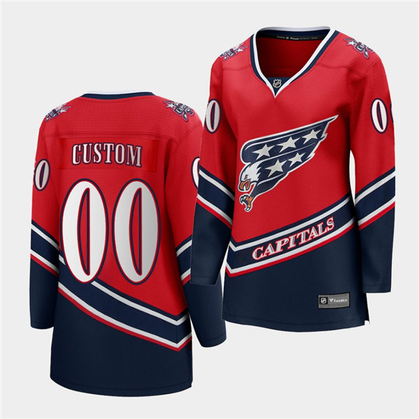 Men's Washington Capitals Custom 2021 Red Adidas NHL REVERSE RETRO JERSEYS Stitched