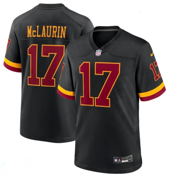 Men's Washington Commanders #17 Terry McLaurin Black Limited Stitched Football Jersey