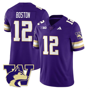 Men's Washington Husky Football 2025 Vapor Limited Jersey - All Stitched Denzel Boston -  12