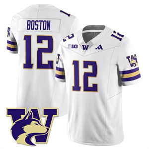 Men's Washington Husky Football 2025 Vapor Limited Jersey - All Stitched Denzel Boston  - 12