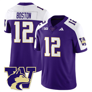 Men's Washington Husky Football 2025 Vapor Limited Jersey - All Stitched Denzel Boston - 12