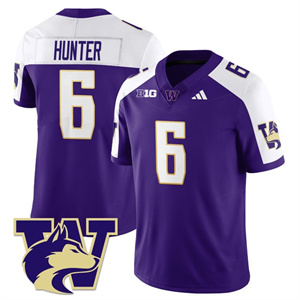 Men's Washington Husky Football 2025 Vapor Limited Jersey - All Stitched Jeremiah Hunter - 6