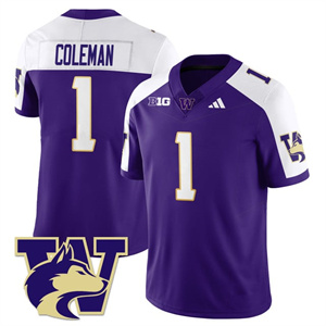 Men's Washington Husky Football 2025 Vapor Limited Jersey - All Stitched Jonah Coleman - 1