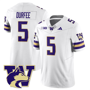 Men's Washington Husky Football 2025 Vapor Limited Jersey - All Stitched Zach Durfee-   5
