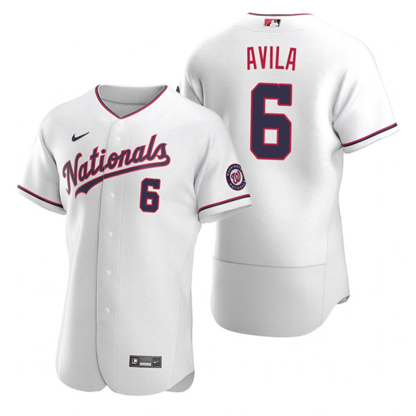 Men's Washington Nationals #6 Alex Avila Nike White Authentic Jersey