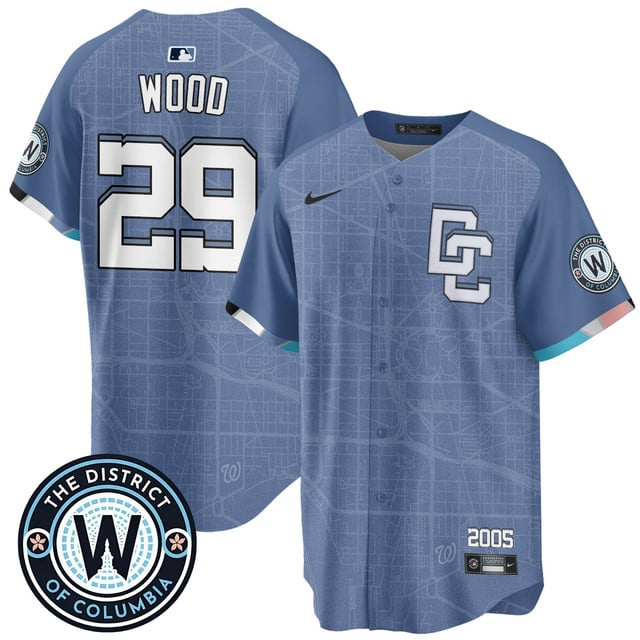Men's Washington Nationals 2025 City Connect Limited Jersey #29 WOOD