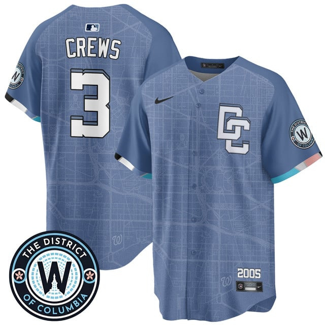 Men's Washington Nationals 2025 City Connect Limited Jersey #3 CREWS