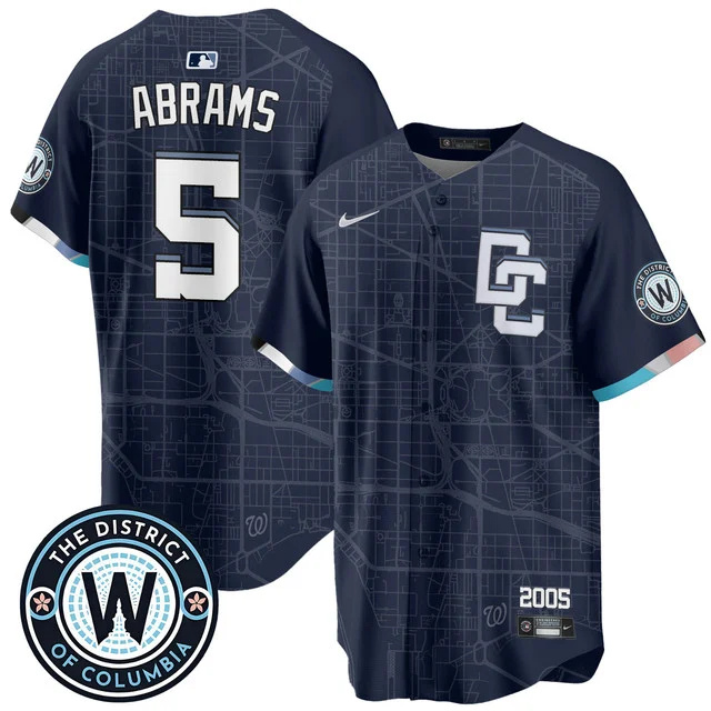 Men's Washington Nationals 2025 City Connect Limited Jersey NAVY #5 ABRAMS