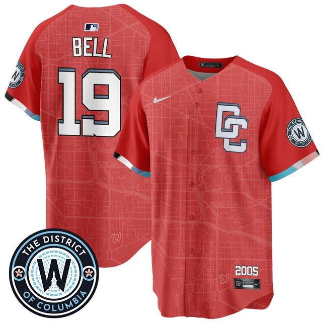 Men's Washington Nationals 2025 City Connect Limited Jersey RED #19 BELL