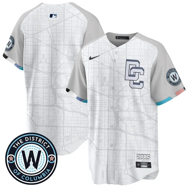 Men's Washington Nationals 2025 City Connect Limited Jersey WHITE BLANK