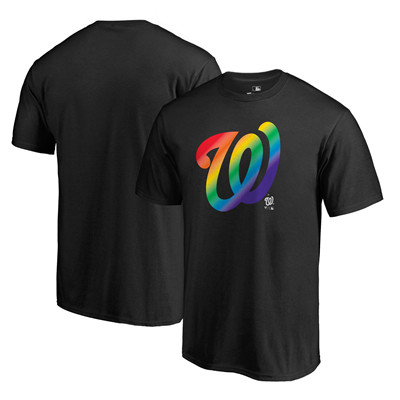 Men's Washington Nationals Fanatics Branded Pride Black T-Shirt