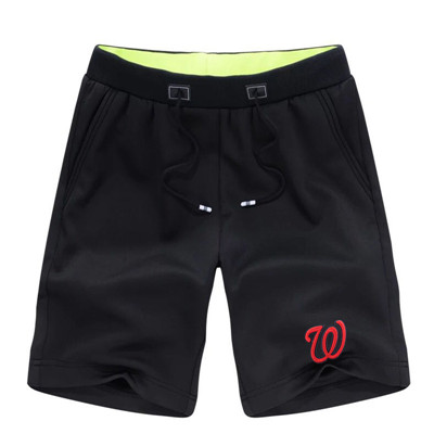Men's Washington Nationals Team Logo Black Baseball Shorts