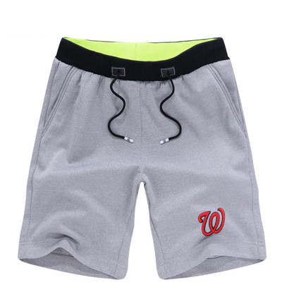 Men's Washington Nationals Team Logo Grey Baseball Shorts