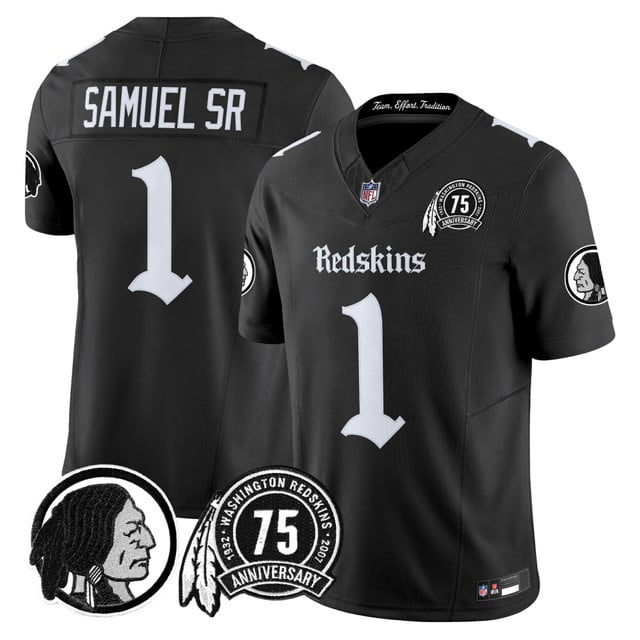 Men's Washington Redskins 'Gothic Capital Edition' Vapor Limited Jersey #1 Deebo Samuel Sr