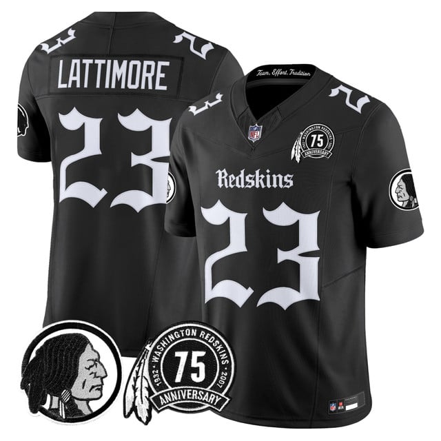 Men's Washington Redskins 'Gothic Capital Edition' Vapor Limited Jersey #23 Marshon Lattimore