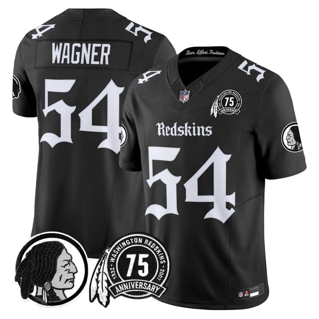 Men's Washington Redskins 'Gothic Capital Edition' Vapor Limited Jersey #54 Bobby Wagner